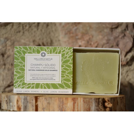 Olive lemon rosemary solid natural shampoo