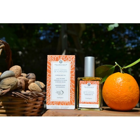 aceite corporal de almendra y naranja ecológico de Mallorca 100 ml