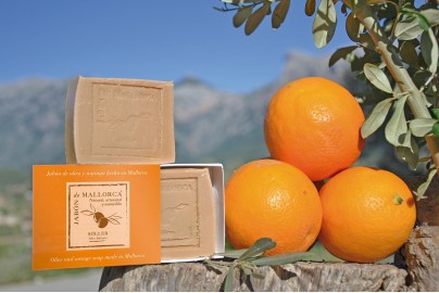 Olive and orange natural soap