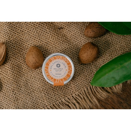 Organic almond and orange lip balm from Mallorca